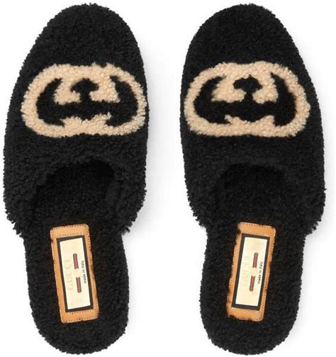 gucci instappers dames zwart|gucci slippers for women.